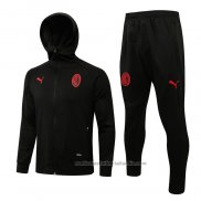 Chandal con Capucha del AC Milan 21/22 Negro