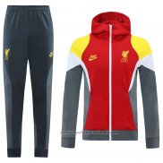Chandal con Capucha del Liverpool 21/22 Rojo