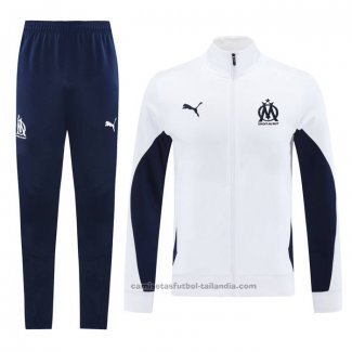Chandal de Chaqueta del Olympique Marsella 24/25 Blanco