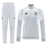 Chandal de Chaqueta del Real Madrid 25/26 Nino Gris Blanco