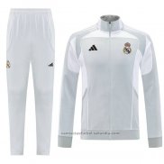 Chandal de Chaqueta del Real Madrid 25/26 Nino Gris Blanco