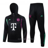 Chandal de Sudadera del Bayern Munich Nino 23/24 Negro y Blanco