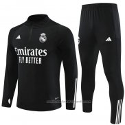 Chandal de Sudadera del Real Madrid Nino 23/24 Negro