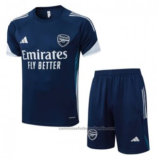 Chandal del Arsenal Manga Corta 25/26 Azul Gris - Pantalon Corto