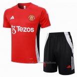 Chandal del Manchester United Manga Corta 24/25 Rojo - Pantalon Corto
