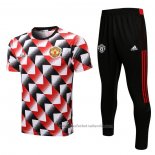 Chandal del Manchester United Manga Corta 22/23 Negro y Rojo