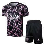 Chandal del Paris Saint-Germain Jordan Manga Corta 25/26 Negro Rosa - Pantalon Corto