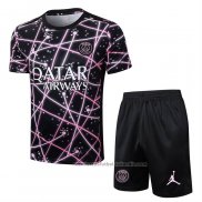 Chandal del Paris Saint-Germain Jordan Manga Corta 25/26 Negro Rosa - Pantalon Corto