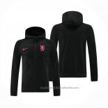 Chaqueta con Capucha del Chelsea 24/25 Negro