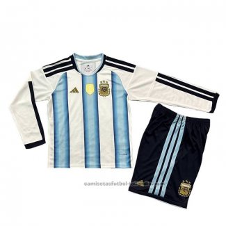 Camiseta Argentina 1ª Manga Larga Nino 2026