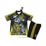 Camiseta Real Madrid Dragon Nino 25/26 Negro Amarillo