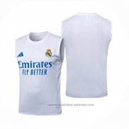 Camiseta de Entrenamiento Real Madrid Sin Mangas 25/26 Blanco Azul
