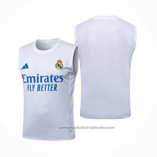 Camiseta de Entrenamiento Real Madrid Sin Mangas 25/26 Blanco Azul