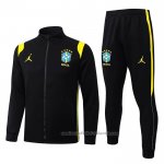 Chandal de Chaqueta del Brasil Nino 26/27 Negro Amarillo