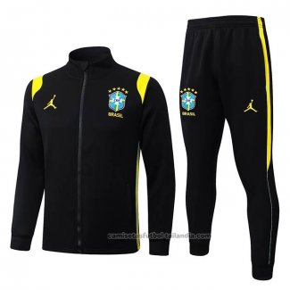 Chandal de Chaqueta del Brasil Nino 26/27 Negro Amarillo