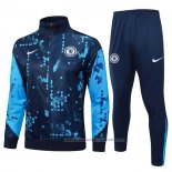 Chandal de Chaqueta del Chelsea Nino 24/25 Azul Oscuro