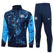 Chandal de Chaqueta del Chelsea Nino 24/25 Azul Oscuro