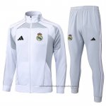 Chandal de Chaqueta del Real Madrid 25/26 Blanco Gris