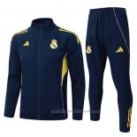 Chandal de Chaqueta del Real Madrid Nino 25/26 Azul Amarillo