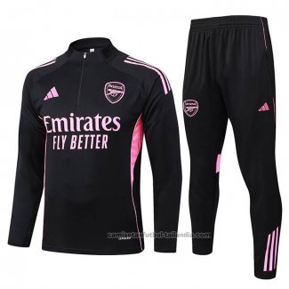 Chandal de Sudadera del Arsenal Nino 25/26 Negro Rosa