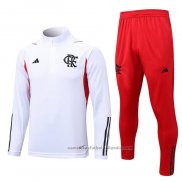 Chandal de Sudadera del Flamengo Nino 23/24 Blanco