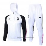 Chandal de Sudadera del Juventus Nino 23/24 Blanco y Negro