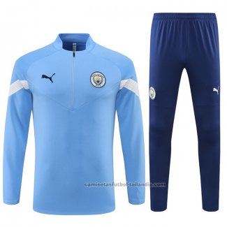 Chandal de Sudadera del Manchester City 22/23 Azul