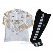 Chandal de Sudadera del Real Madrid Dragon 24/25 Blanco