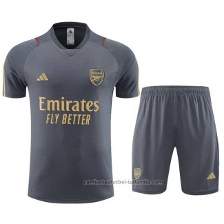 Chandal del Arsenal Manga Corta 23/24 Gris - Pantalon Corto