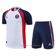 Chandal del Paris Saint-Germain Jordan Manga Corta 22/23 Blanco - Pantalon Corto