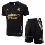 Chandal del Real Madrid Manga Corta 24/25 Negro - Pantalon Corto