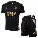 Chandal del Real Madrid Manga Corta 24/25 Negro - Pantalon Corto
