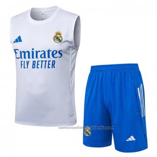 Chandal del Real Madrid Sin Mangas 25/26 Blanco Azul