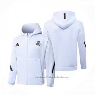 Chaqueta con Capucha del Real Madrid 25/26 Blanco