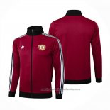 Chaqueta de Manchester United 24/25 Rojo Oscuro