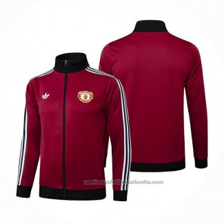 Chaqueta de Manchester United 24/25 Rojo Oscuro