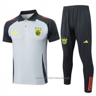 Conjunto Polo del Benfica 24/25 Gris