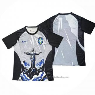 Tailandia Camiseta Brasil Jesus 2026 Gris Negro