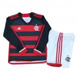 Camiseta Flamengo 1ª Manga Larga Nino 2024