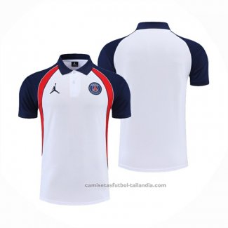 Camiseta Polo del Paris Saint-Germain Jordan 22/23 Blanco