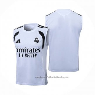 Camiseta de Entrenamiento Real Madrid Sin Mangas 25/26 Blanco