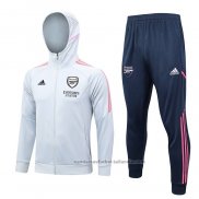 Chandal con Capucha del Arsenal 23/24 Gris