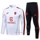 Chandal de Sudadera del AC Milan Nino 25/26 Blanco
