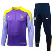 Chandal de Sudadera del Atletico Madrid Nino 25/26 Purpura