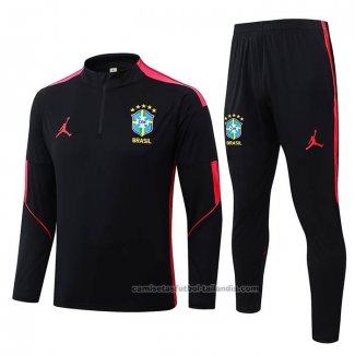 Chandal de Sudadera del Brasil 26/27 Negro Rojo