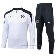 Chandal de Sudadera del Chelsea 25/26 Blanco