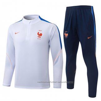 Chandal de Sudadera del Francia 26/27 Blanco