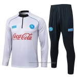 Chandal de Sudadera del Napoli Nino 25/26 Blanco