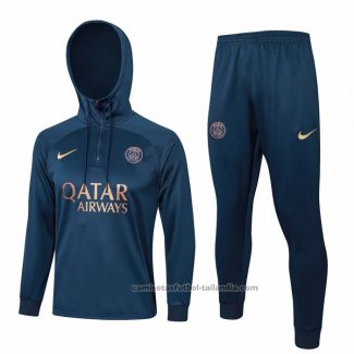 Chandal de Sudadera del Paris Saint-Germain 23/24 Azul Oscuro