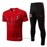 Chandal del AC Milan Manga Corta 22/23 Rojo